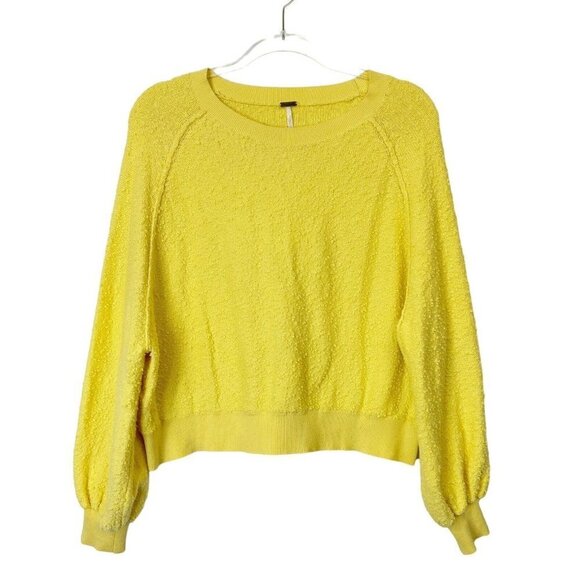 Free People Sunshine Yellow Sweater Womens Size XS Oversized - Picture 1 of 11
